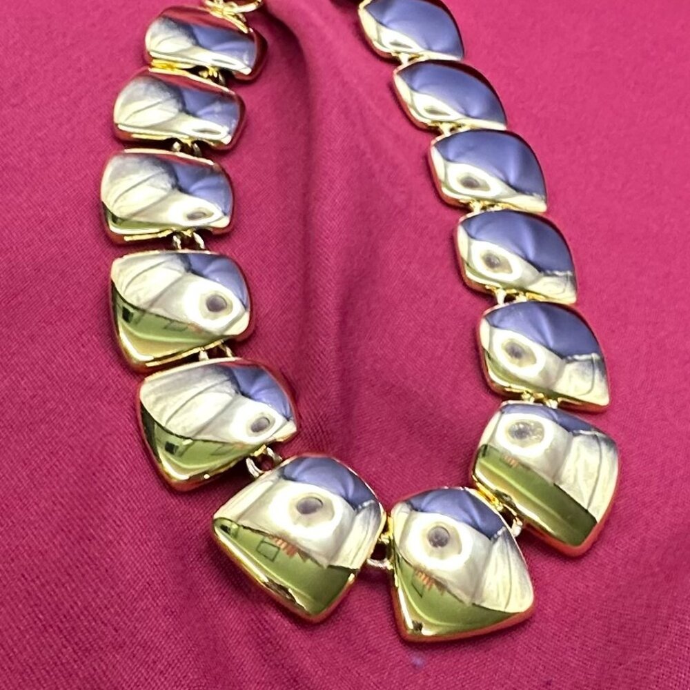 Anne Klein Gold-Tone Chunky Choker Necklace - Picture 7 of 8